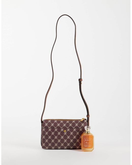 Mango White Monogram Cross Body