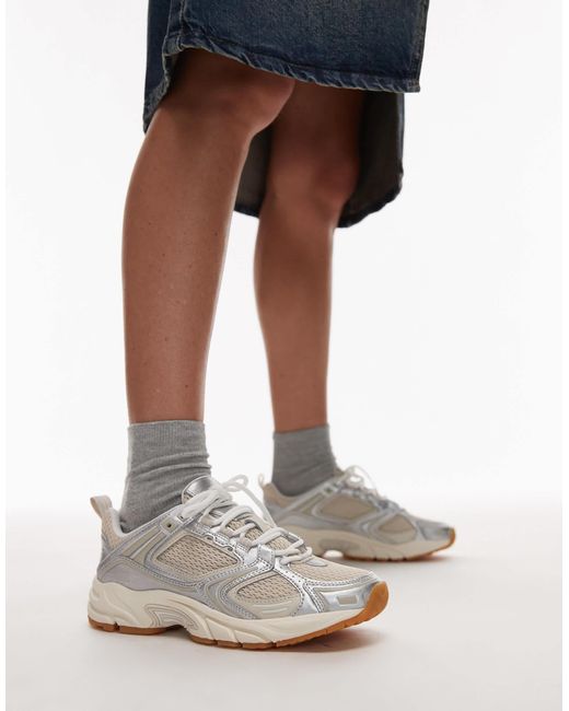 Archive 97 - baskets rétro avec semelle en gomme - cassé et argenté Tommy Hilfiger en coloris White