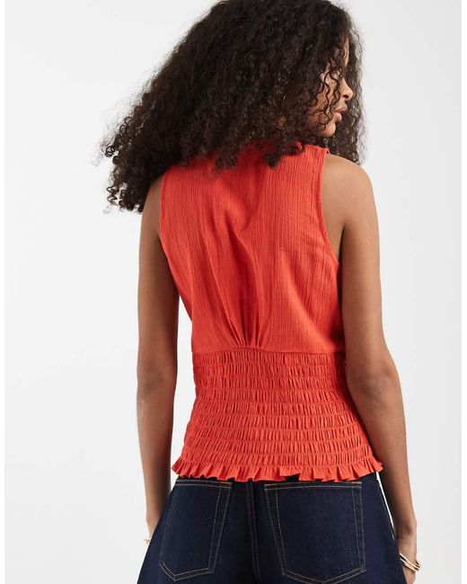 ASOS Shirred Waist V Neck Cami