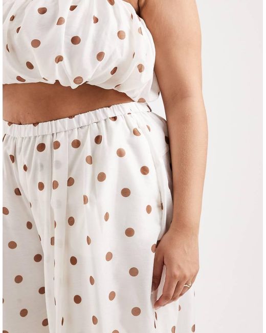 ASOS White Asos Design Curve Oversized Balloon Pants