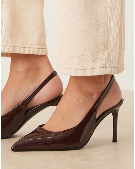 ASOS Natural Spicy Slingback Stiletto Mid Shoes