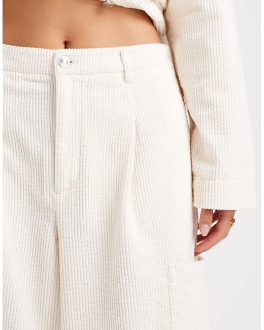 ASOS White Utility Barrel Pants
