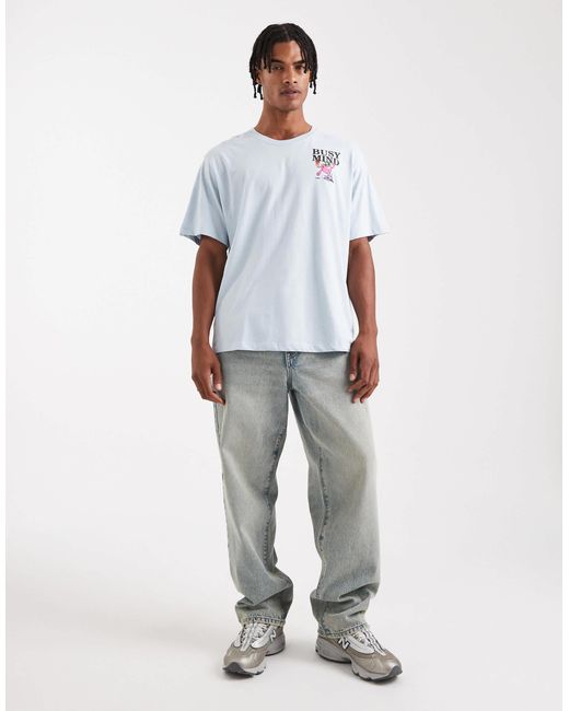 Jack & Jones White Oversize T-shirt With Busy Mind Print for men