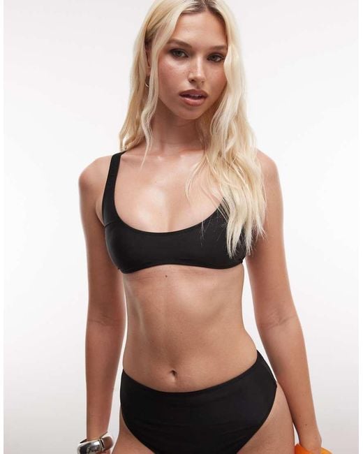 Collusion Black Bikini Crop Top