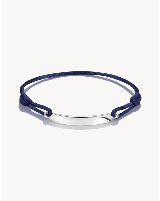 Thomas Sabo Textile Bracelet Engravable Dark Blue