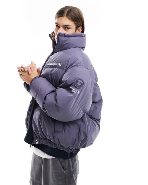 Aape By A Bathing Ape Purple Aape By A Bathing Ape Now Puffer Jacket for men