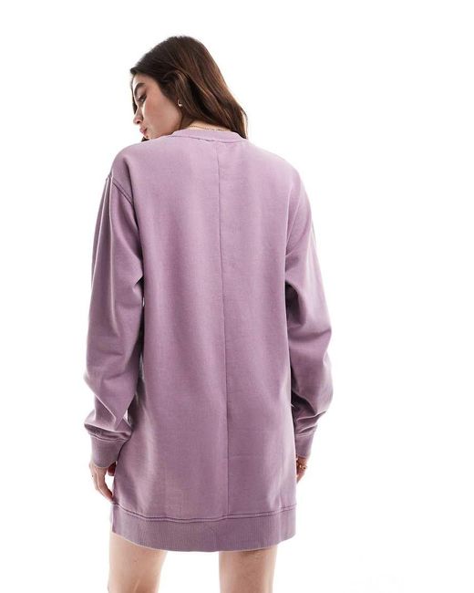 ASOS Louvre Paris Mini Sweatshirt Dress in Purple Lyst UK