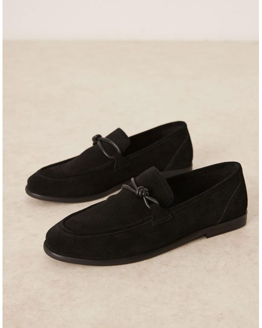ASOS Black Slim Loafers for men