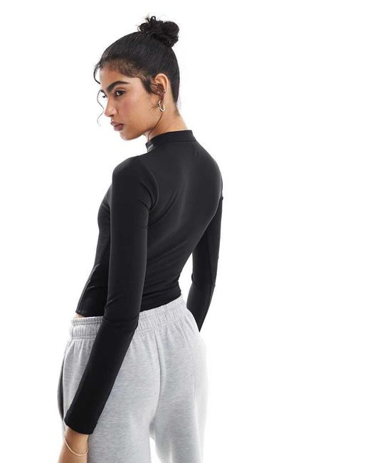 agon® Blue Long Sleeve Zip Up Bodysuit