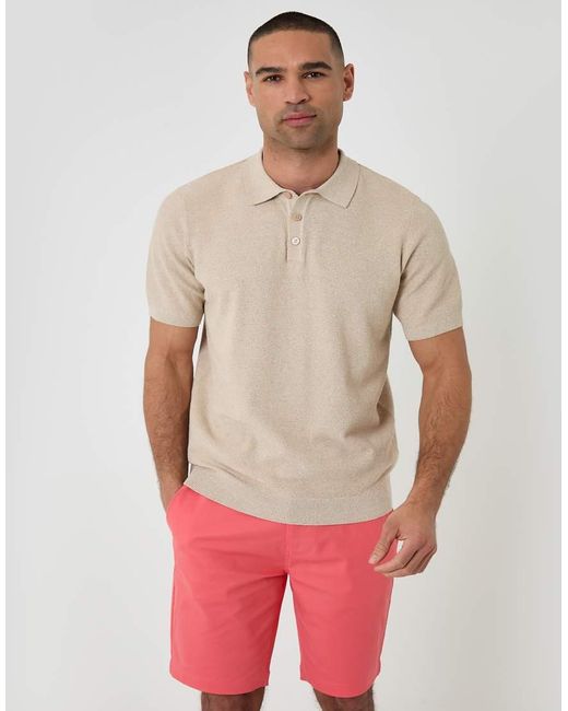 Threadbare Pink Cotton Chino Shorts With Woven Belt for men
