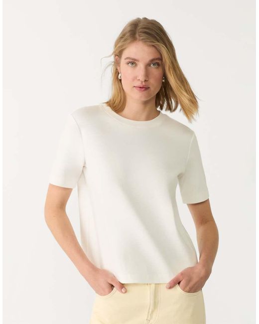 Confezione Da 2 T-Shirt Basic Regular Fit Pesanti Écru di Stradivarius in White