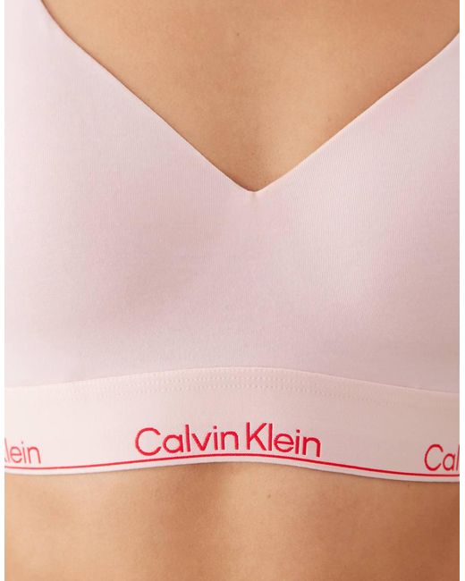 Calvin Klein White Icon Cotton Modal Lift Bralette