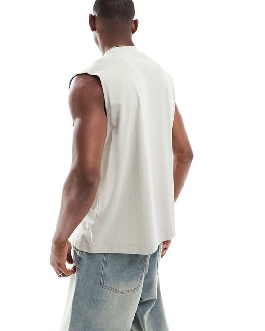 ASOS Oversized Tanktop in het Gray voor heren
