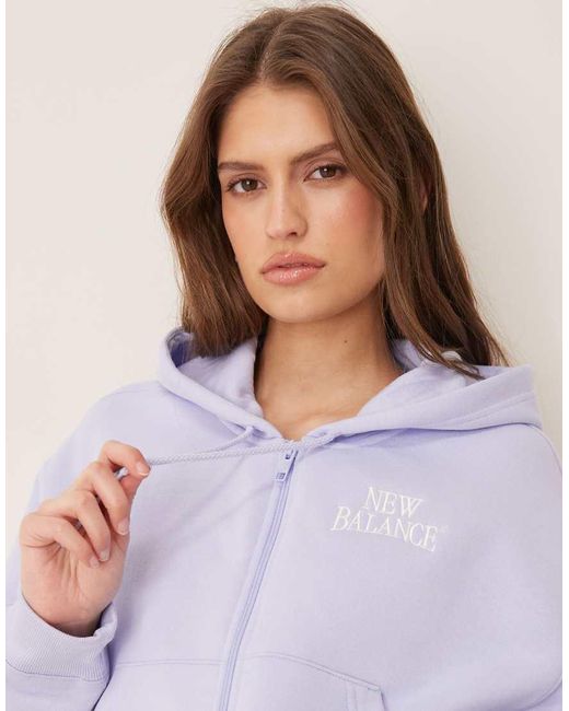 New Balance Purple Trackside Fleece Full Zip