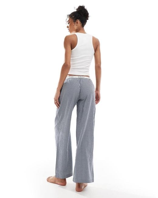 Hollister Blue Low Rise baggy Pyjama Bottoms
