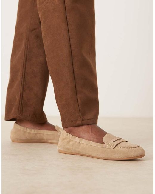Mango Brown Classic 100% Suede Loafer