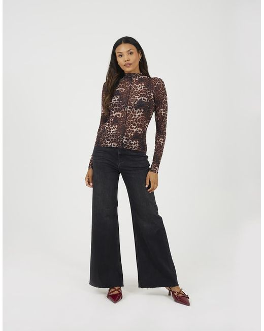 Brave Soul White Mid Rise Wide Leg Jeans