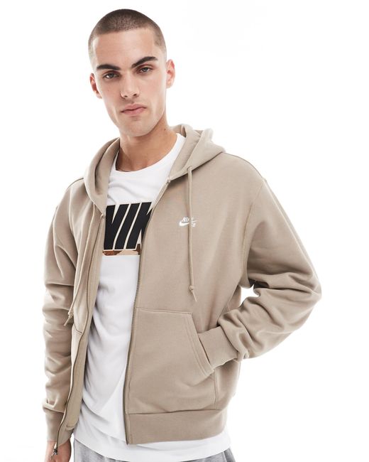 Nike - sb esssential - sweat à capuche zippé - kaki Nike pour homme en coloris White