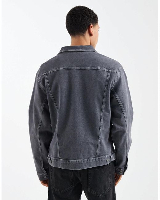 ASOS Blue Denim Trucker Jacket for men