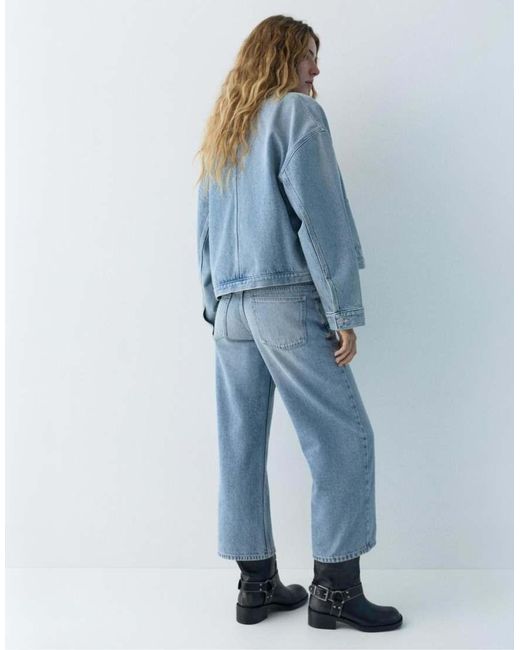 Camicia Pallido Squadrata di Pull&Bear in Blue