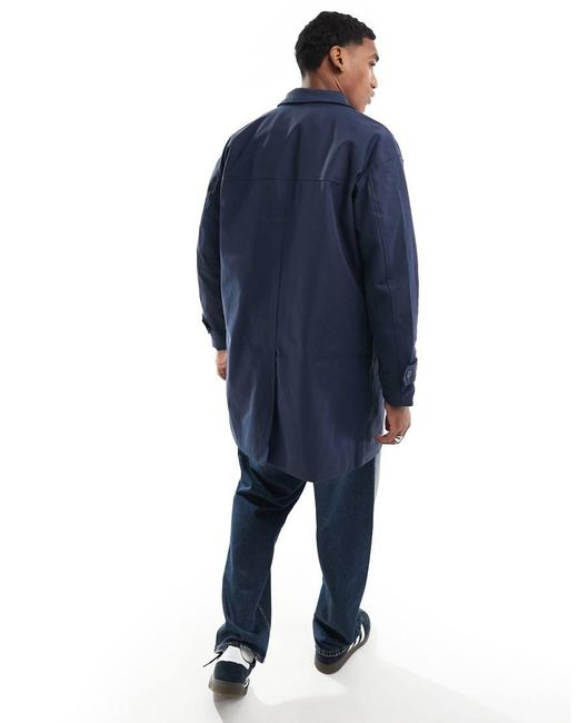 Gabardina Larga Azul Marino De Only & Sons de hombre de color Blue