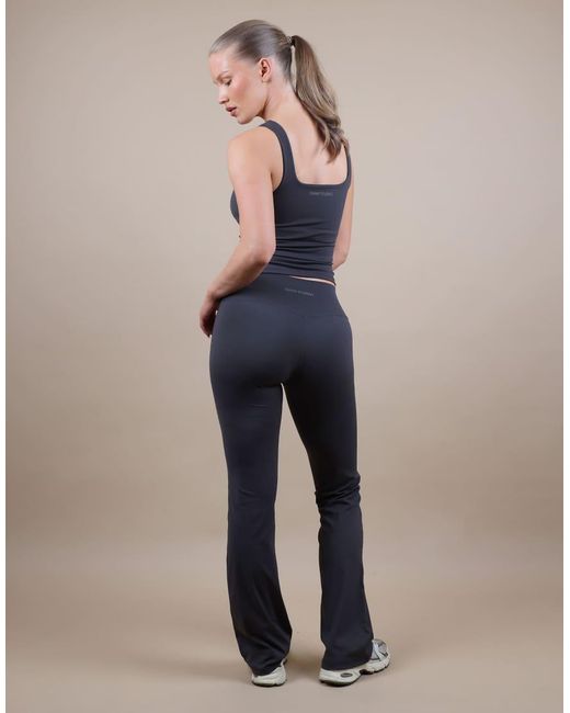 SIMMI Blue Ruched Front Flared Leggings