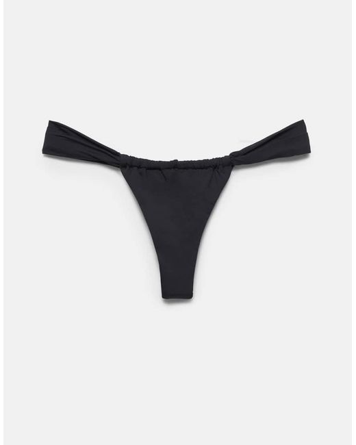 Pull&Bear Green Gathered Bikini Bottoms