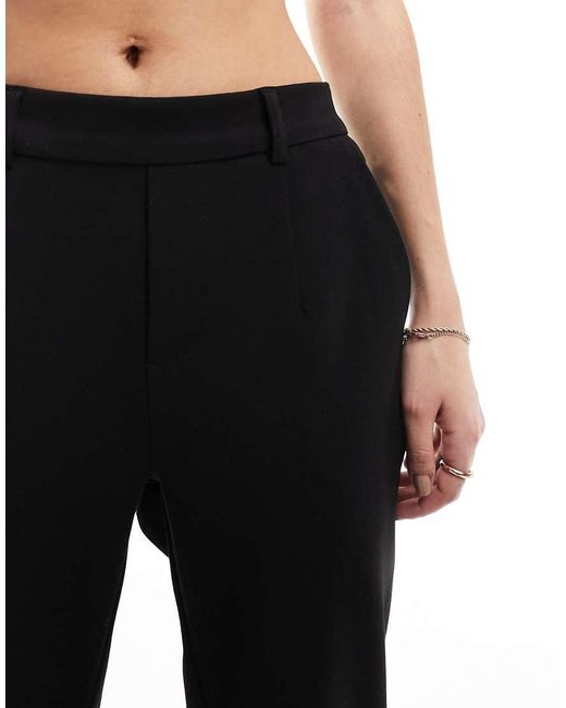 Pantalones De Sastre Negros De Corte Capri Slim De Object de color Black