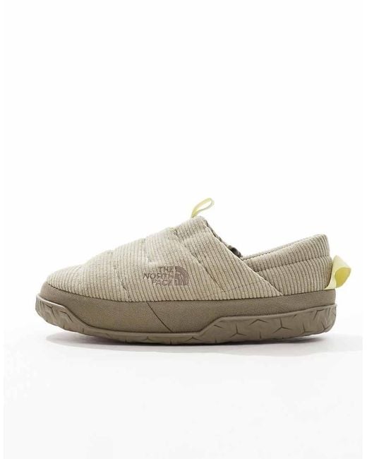 The North Face Gray Nuptse Corduroy Shoes for men