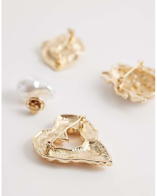 ASOS White Pack Of 7 Brooches With Eclectic Design
