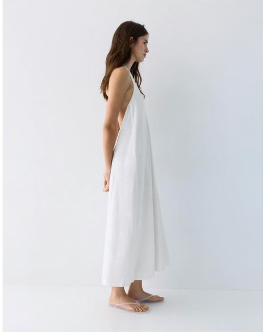 Pull&Bear Blue Halter Midi Dress