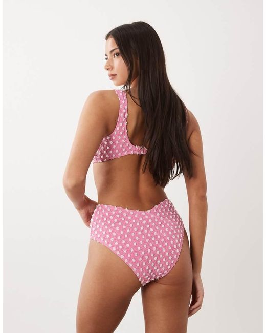 South Beach Pink Wrap Bikini Bottom
