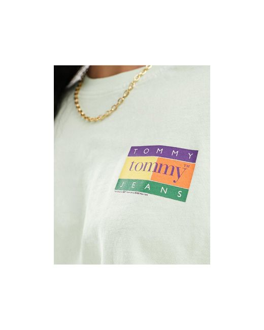T-shirt crop top Tommy Hilfiger en coloris White