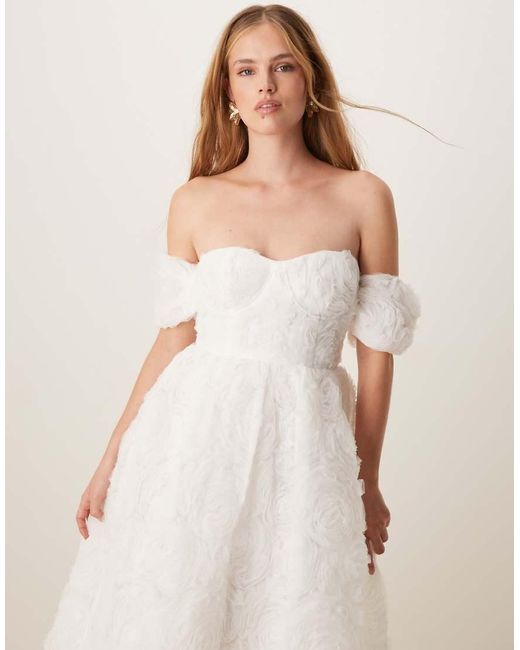 True Decadence Natural Strapless Midi Dress