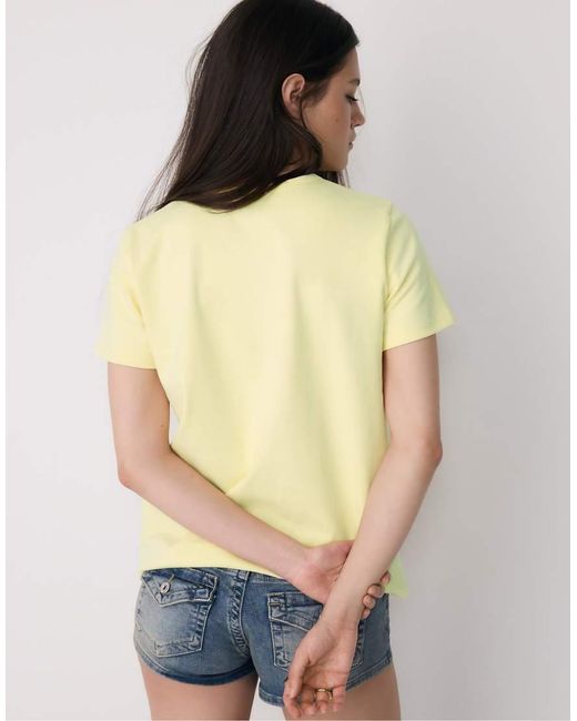 Stradivarius Natural Basic Regular Soft-touch T-shirt