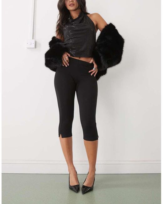 Weekday Black Capri Trousers