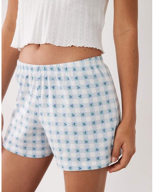 Wednesday's Girl Blue Wednesdays Girl Cami Top And Short Pyjama Set