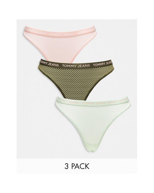 Tommy Hilfiger Multicolor 3-pack Lace High Rise Thongs