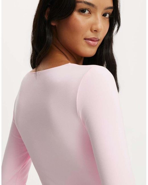 Cotton On Pink Ultra Soft Scoop Neck Long Sleeve
