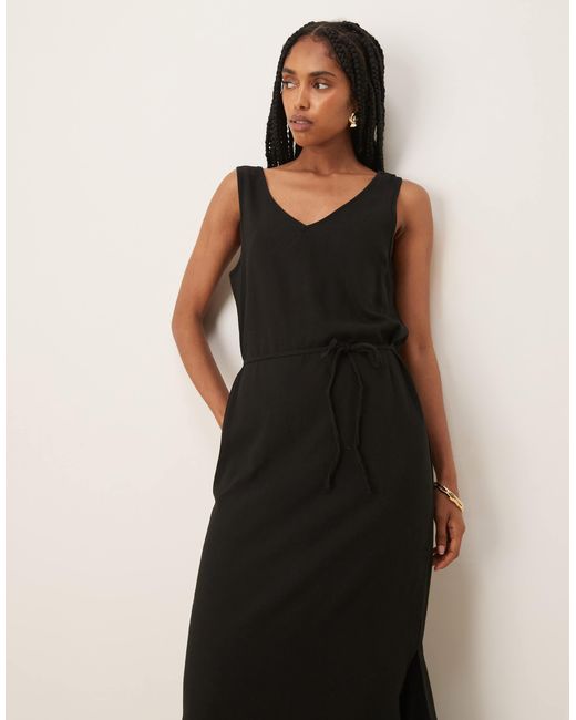 Jdy Natural – maxikleid aus leinenmix