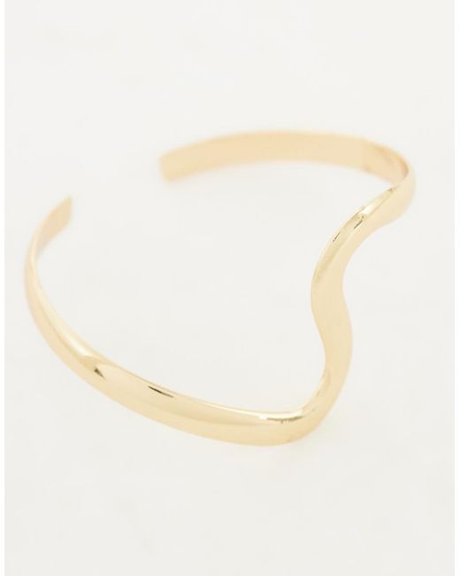 ASOS Natural Open Cuff With Wave Design