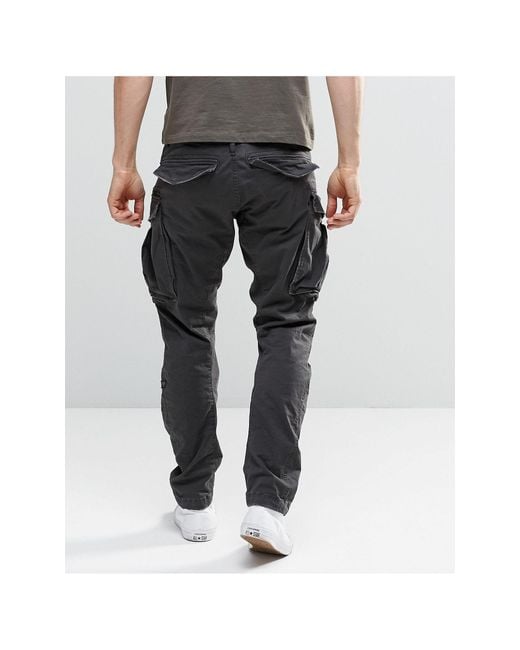 G-Star RAW Rovic Zip Cargo Pants 3d Tapered in Black for Men | Lyst