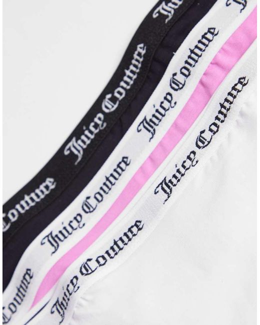 Juicy Couture Black 3 Pack Logo Briefs
