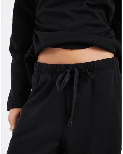 Vero Moda Black Tie Waist Wide Leg Joggers Co-Ord