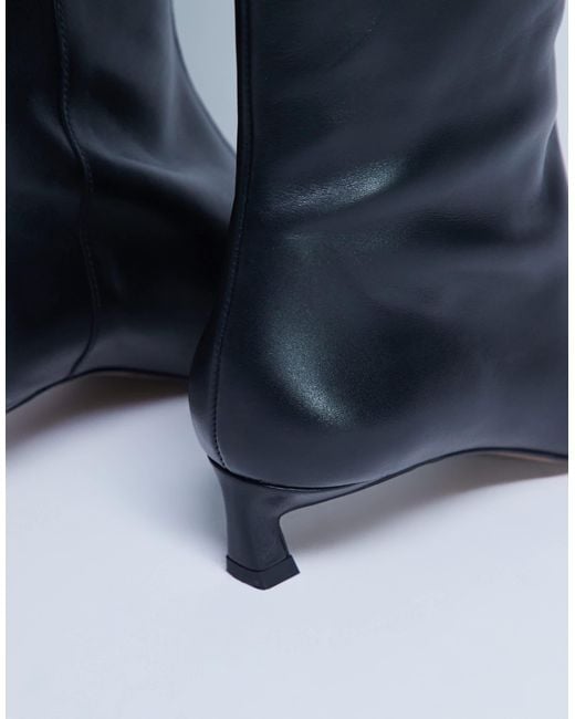 TOPSHOP Blue – sophie – premium – kniehohe lederstiefel