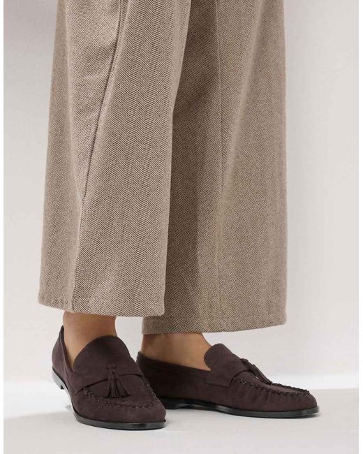 Long Tall Sally Brown Flat Loafers