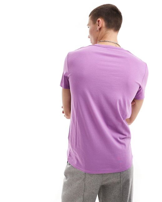 Tonic - t-shirt girocollo a maniche corte di AllSaints in Purple da Uomo