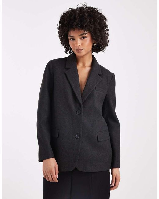 ONLY Black Brushed Tailored Blazer