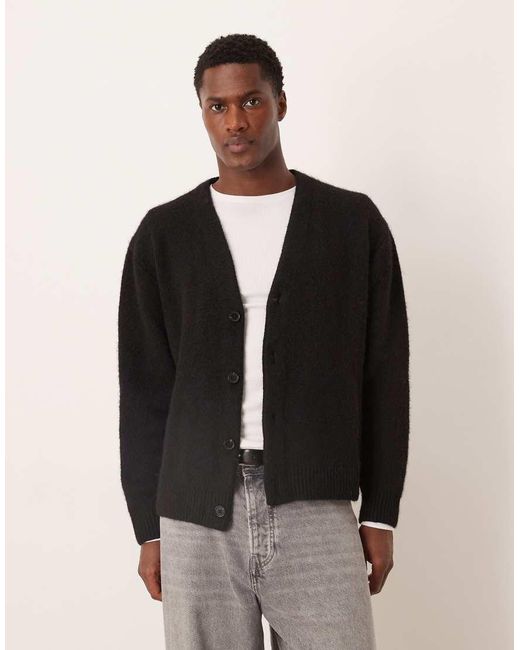 Abercrombie & Fitch Black Knitted Cardigan for men
