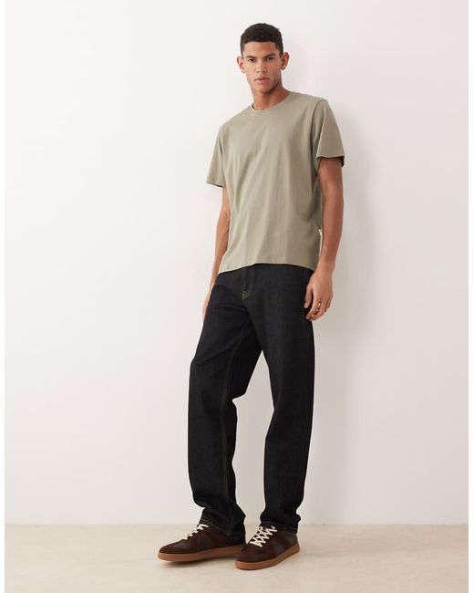 SELECTED Natural 100% Cotton Regular Fit T-shirt for men